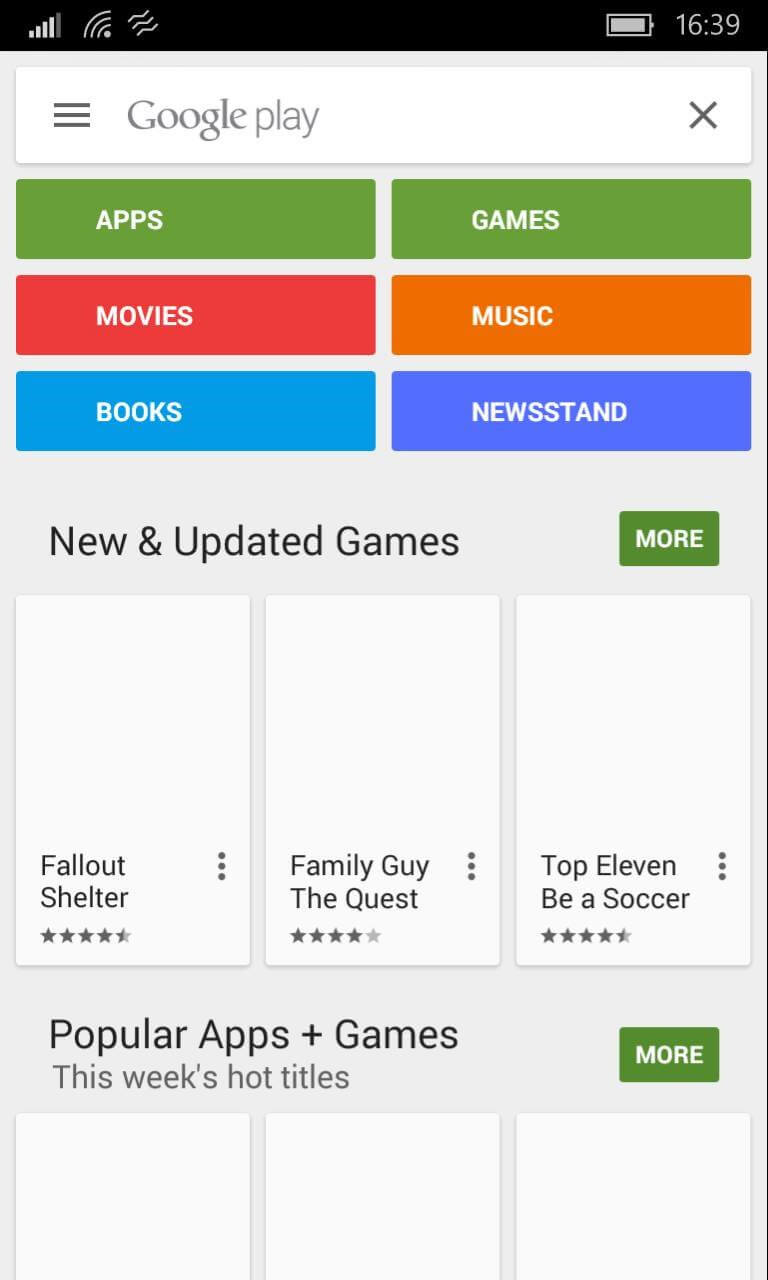 google play windows